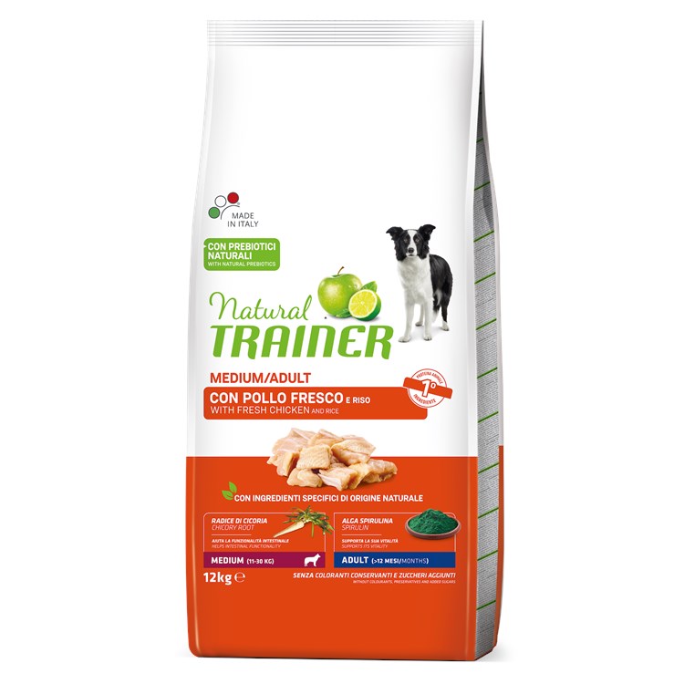 Natural Trainer Adult Medium Pollo Cane kg 12