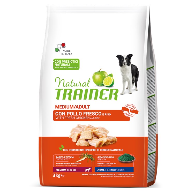 Natural Trainer Adult Medium Pollo Cane kg 3