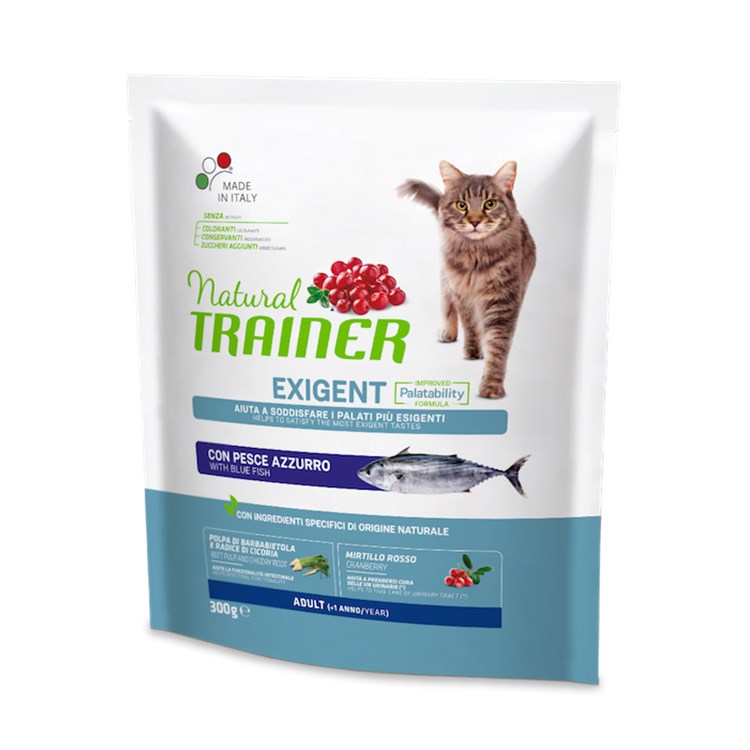 Natural Trainer Exigent Pesce Azzurro 300 gr Gatto