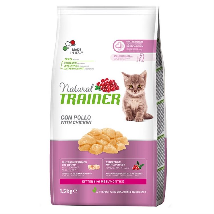 Natural Trainer Kitten con Pollo 1,5 kg per Gattini