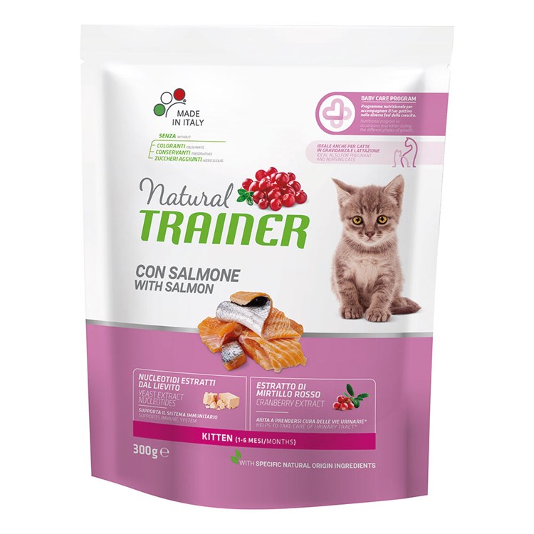 Natural Trainer Kitten con Salmone 1,5 Kg per Gattini