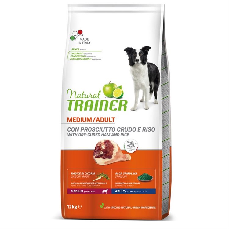 Natural Trainer Medium Adult Prosciutto 12 kg