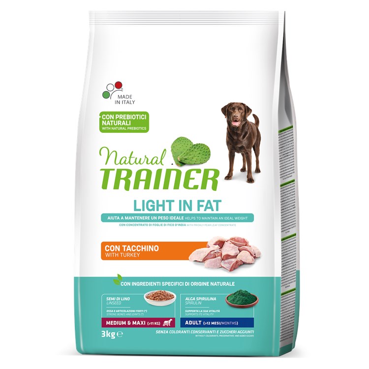Natural Trainer Medium Maxi Light 3 Kg Carni Bianche Cane