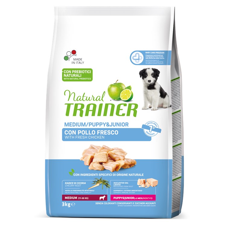 Natural Trainer Puppy Junior Medium kg 3