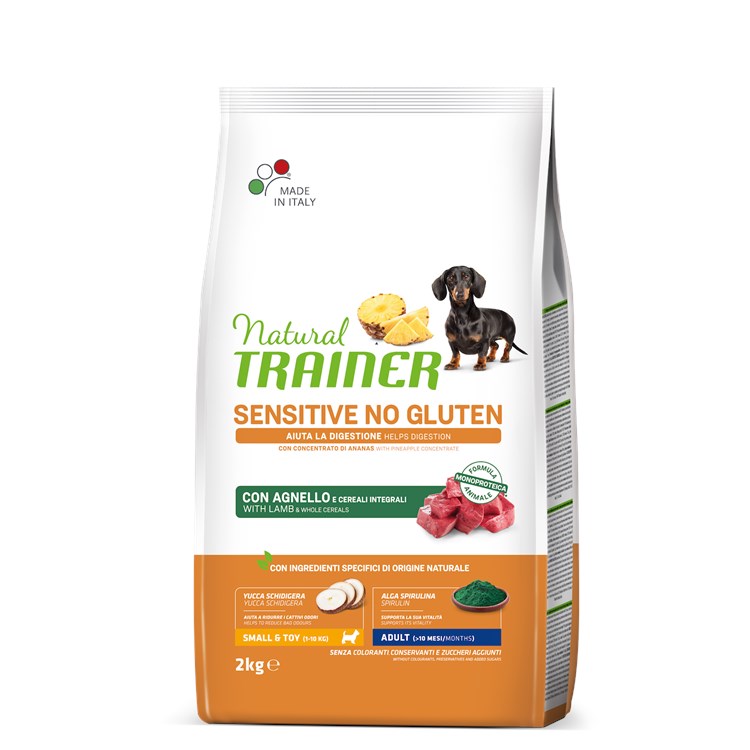 Natural Trainer Sensitive Mini Adult Agnello e Cereali Integrali 2 kg Per Cani