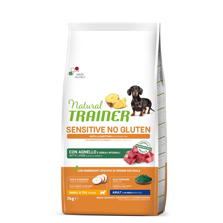 Natural Trainer Sensitive Mini Adult Agnello e Cereali Integrali 7 kg Per Cani