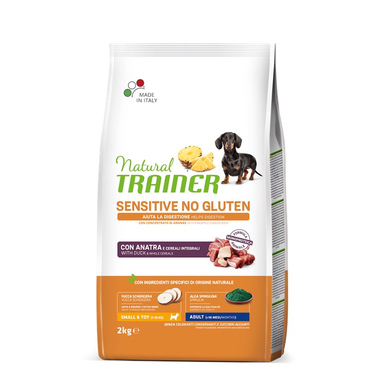 Natural Trainer Sensitive Mini Adult Anatra e Cereali Integrali 2 kg Per Cane