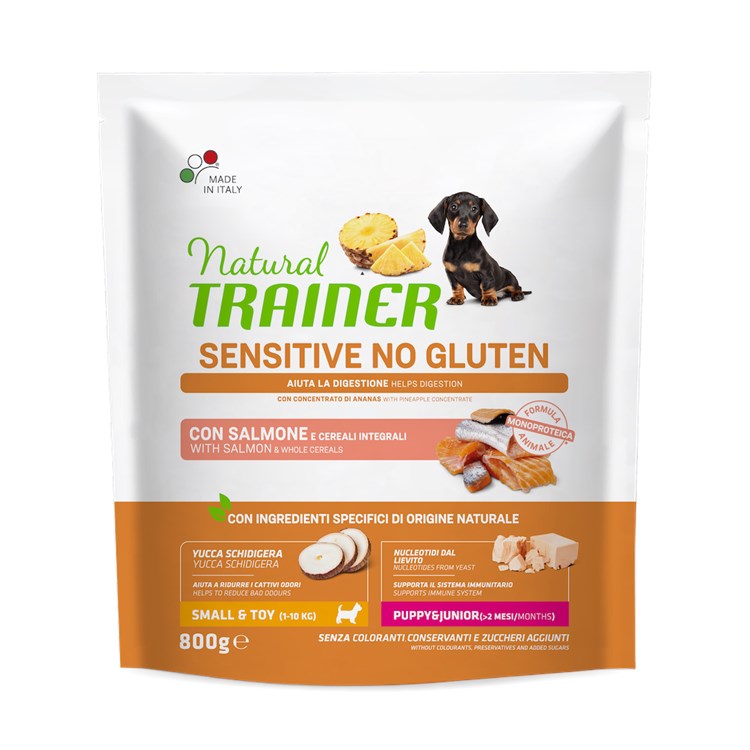 Natural Trainer Sensitive Puppy Junior Salmone 800 gr Per
