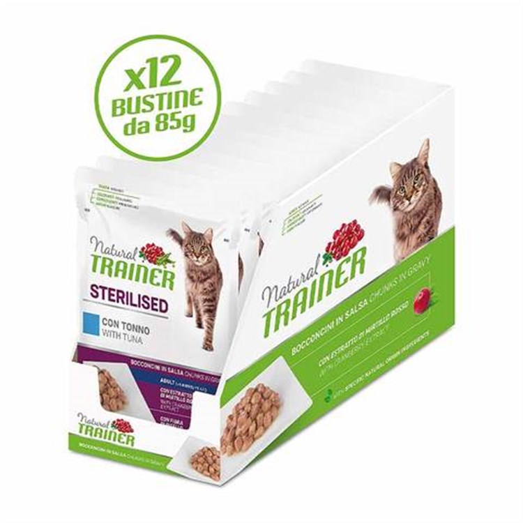 Natural Trainer Sterilised Tonno Bocconcini in Salsa 85 gr Busta