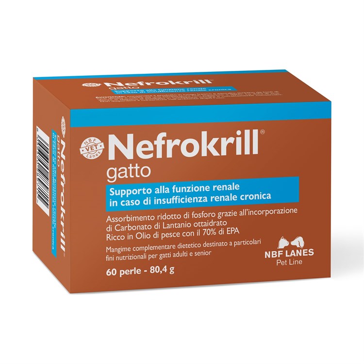 NBF Lanes Nefrokrill 60 Perle Per Gatti