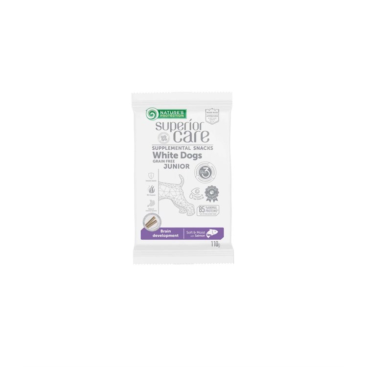 NP SC WHITE DOG SNACK GF SALMONE 110GR