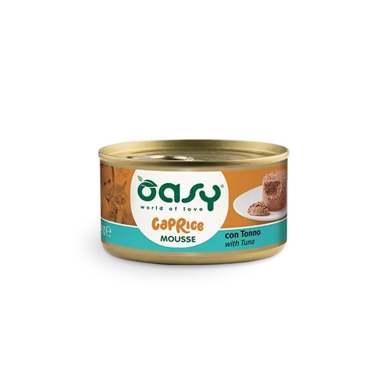 Oasy Caprice Mousse Con Tonno 85 Gr Scatoletta per Gatti