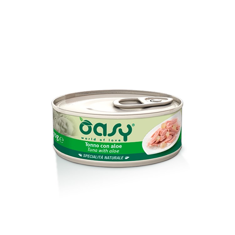 Oasy Cat Tonno Con Aloe Lattina 150 gr Umido Per Gatti