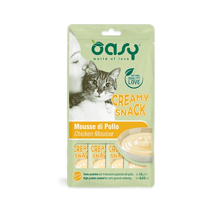 Oasy Creamy Snack Mousse Di Pollo 4 x 15 gr