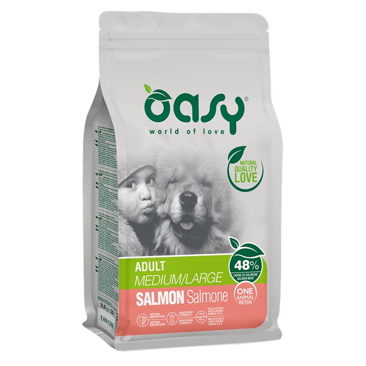 Oasy Dog Adult Medium Large Salmone 12 kg Monoproteico