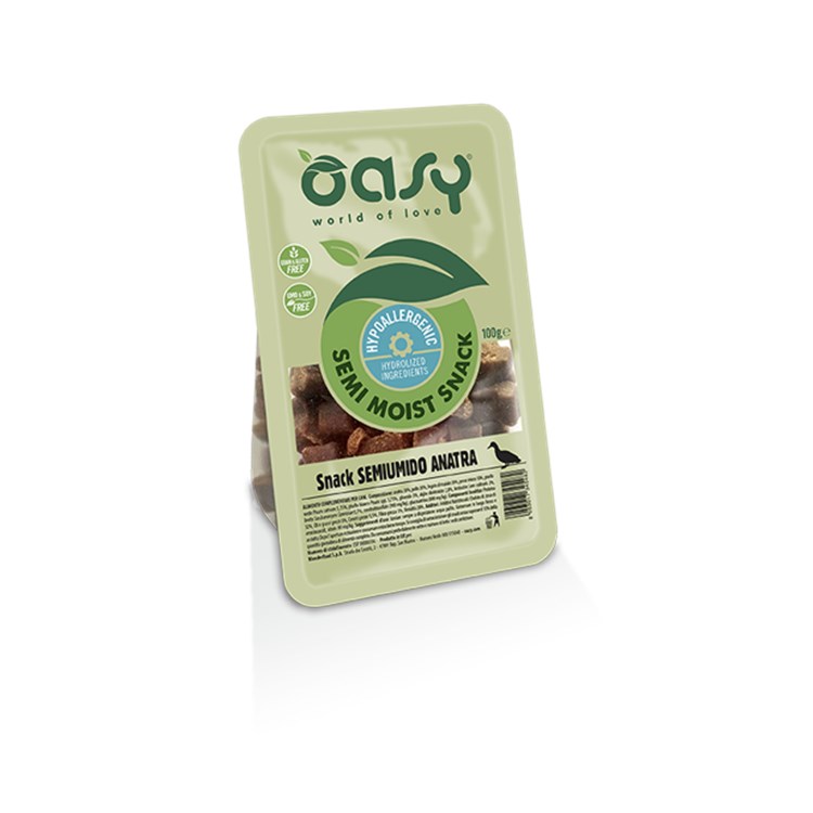 Oasy Snack Semi Umido Anatra 100 gr per Cani