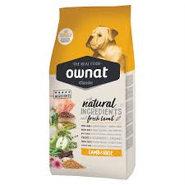 Ownat Classic Agnello e Riso 12 kg Crocchette Per Cani