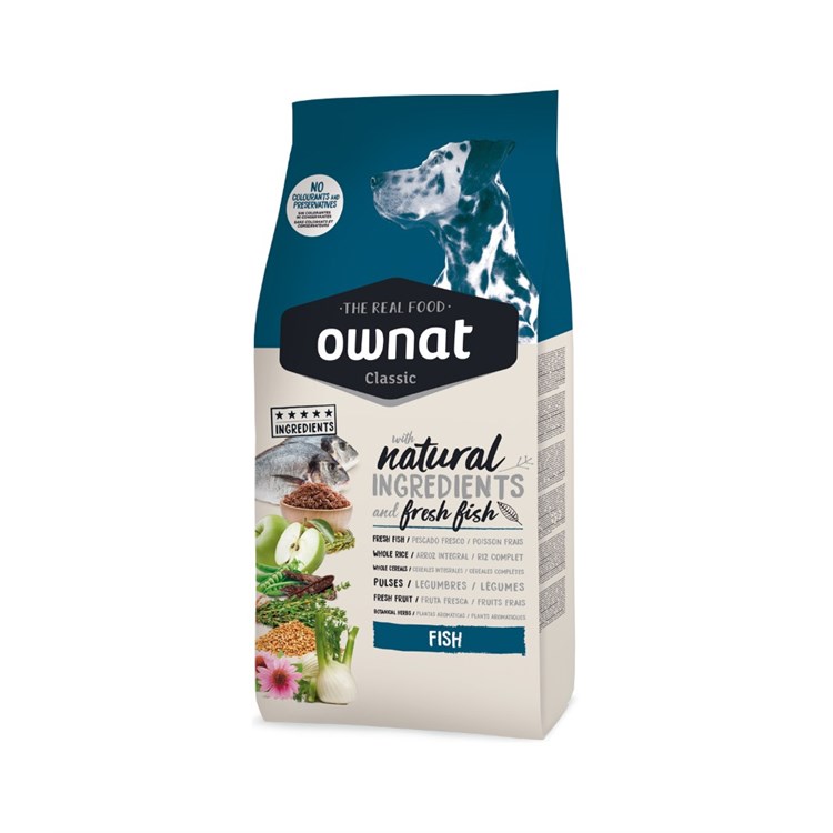 Ownat Classic Fisch 4 kg Crocchette Per Cani con Pesce