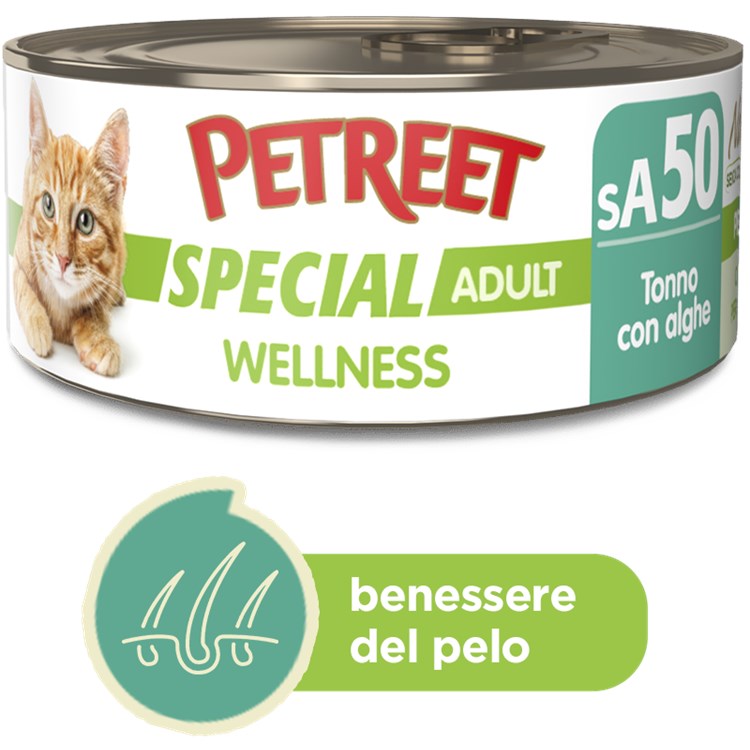 Petreet Special Wellness Tonno Con Alghe 70 gr sA50 Lattina Umido Gatto