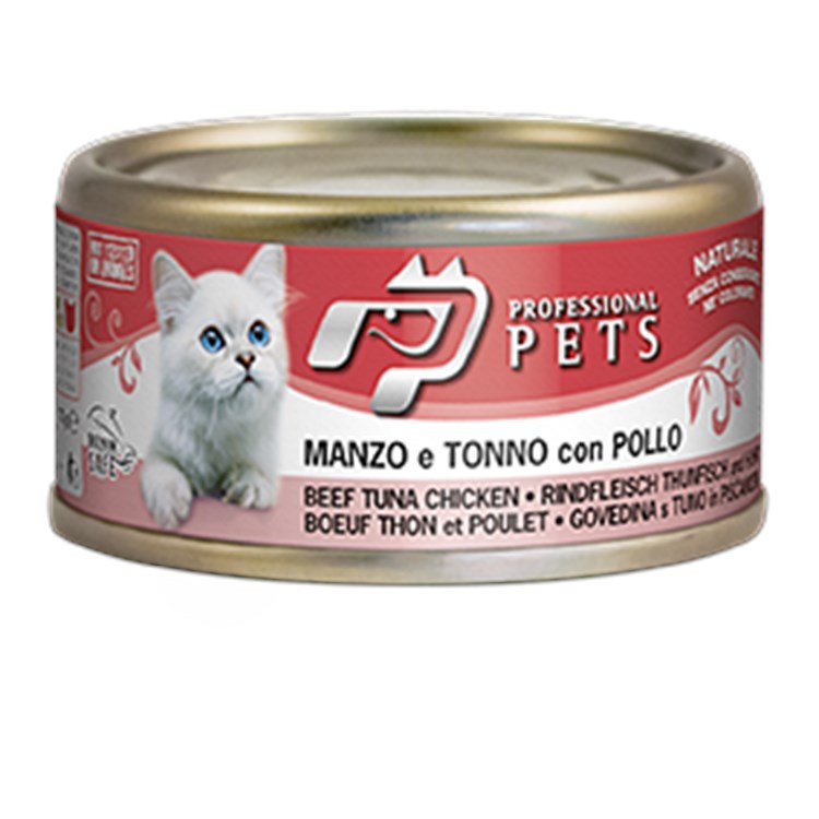 Professional pets 70 gr Manzo tonno e pollo