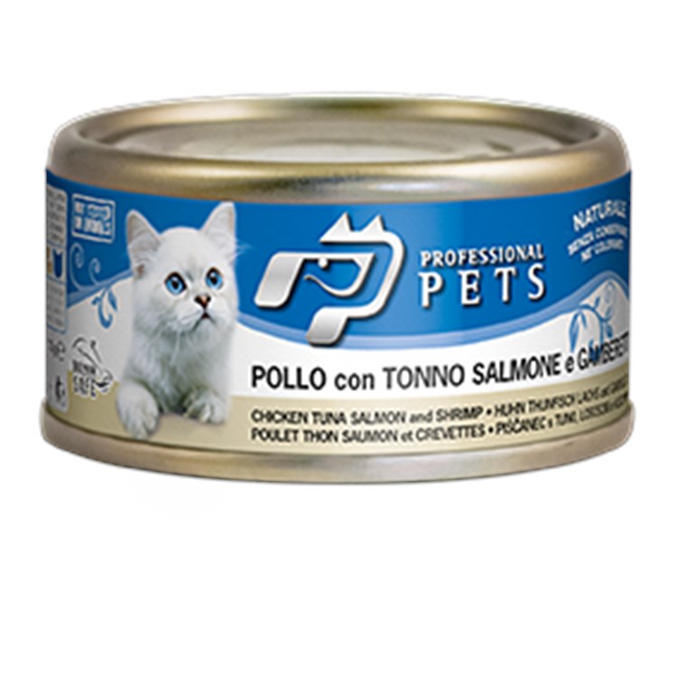 Professional pets 70 gr Pollo tonno salmone e gamberetti