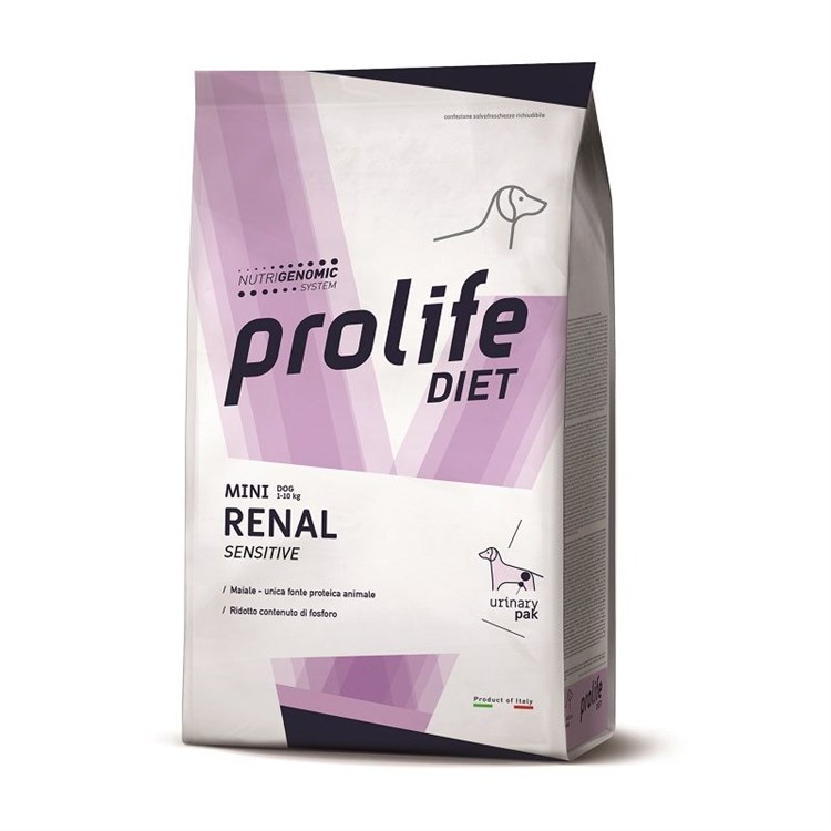 Prolife Dog Diet Mini Renal Sensitive 5 kg Crocchette Cane