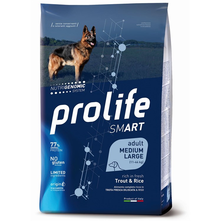 Prolife Dog Smart Adult Medium Large Adult Trota e Riso 12 kg (Trout)