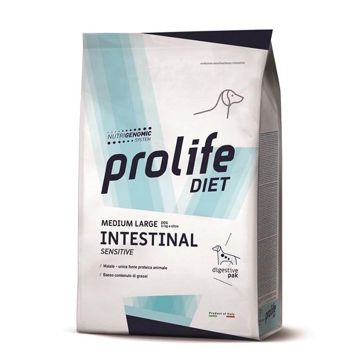 Prolife Dog Veterinary Diet Intestinal Sensitive 8 kg Crocchette Cane