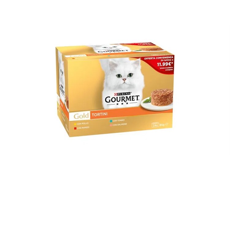 Purina Gourmet Gold Tortini Umido Gatto Multipack 24x85g