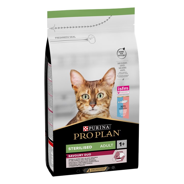 Purina Pro Plan Optisavour Sterilised Merluzzo e Trota 10 kg per Gatti Sterilizzati