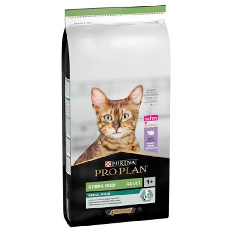 Purina Pro Plan Renal Plus Sterilised Tacchino 10 kg per Gatti Sterilizzati
