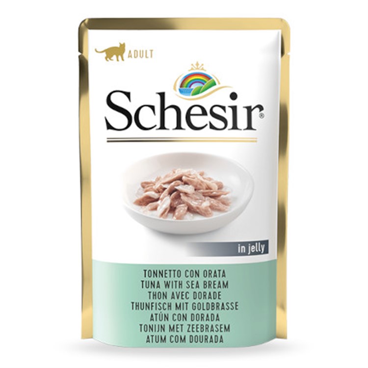 Schesir Complete Tonnetto con Orata 85 gr Jelly Bustina Umido Per Gatti