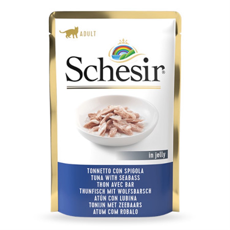 Schesir Complete Tonno e Spigola 85 gr Jelly Bustina Umido Per Gatti