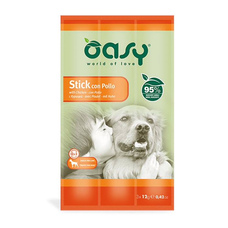 Snack Dog Oasy Stick 3 x 12 gr Pollo Per Cane