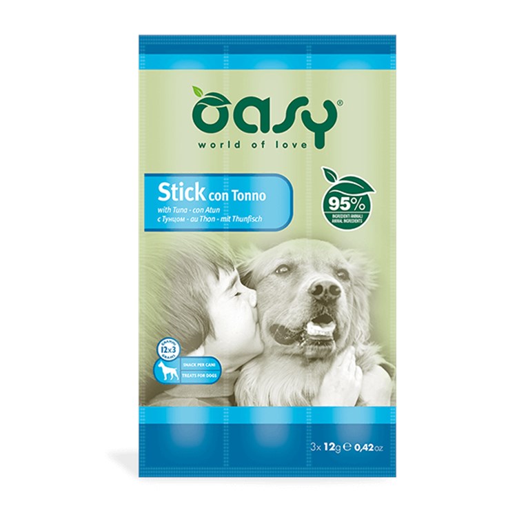 Snack Dog Oasy Stick 3 x 12 gr Tonno Per Cane