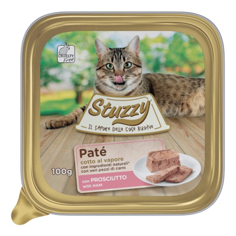 Stuzzy Cat Patè Prosciutto 100 gr Vaschetta Per Gatti