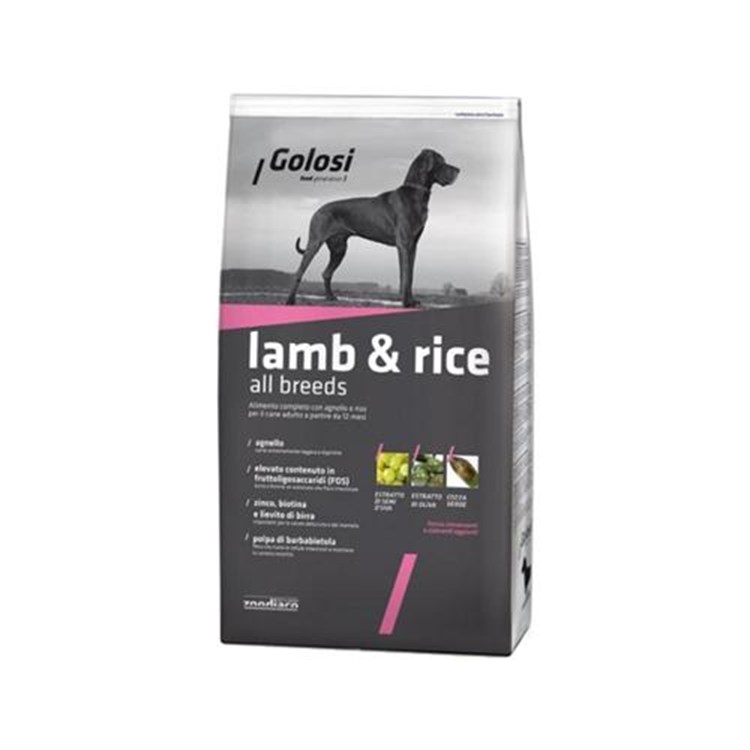 Zodiaco Golosi Adult All Breds Agnello e Riso 12 kg Lamb Per Cani
