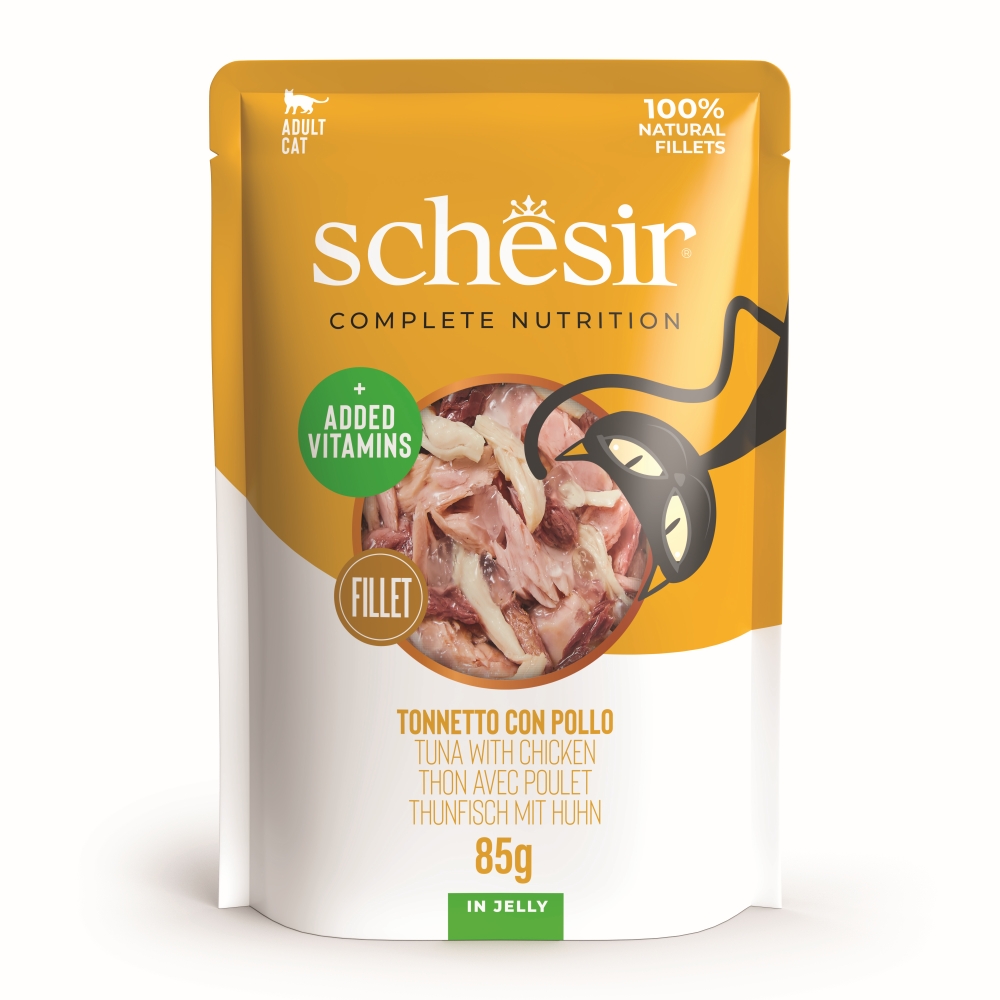 Schesir Cibo Umido Per Cani Adulti - Con Tonnetto E Piselli In Gelatina, 24 Lattine Da 85g - Foto 5